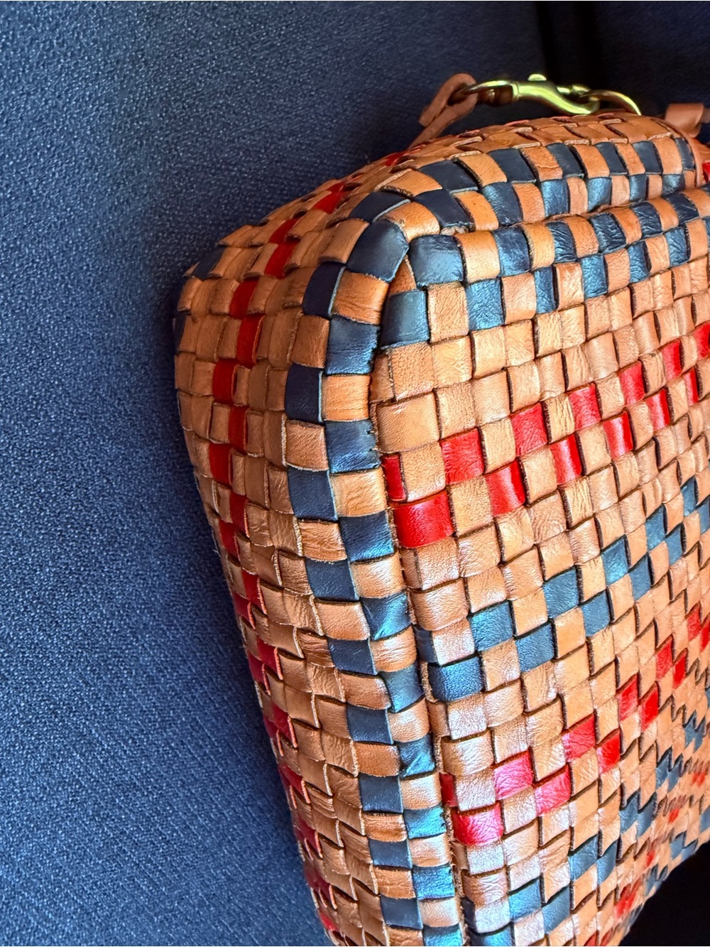Clare V. Marisol Pinstripe Woven Checkered - Picture 8 of 13